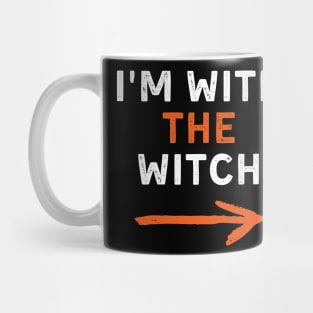 Mens I'm With The Witch Halloween Couple Matching Costume Funny Mug